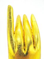2x linke und rechte M Hand Buddha´s aus Echtholz - Sockel – Bild 10
