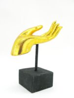 2x linke und rechte M Hand Buddha´s aus Echtholz - Sockel – Bild 18