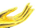 2x linke und rechte M Hand Buddha´s aus Echtholz - Sockel – Bild 20