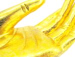 2x linke und rechte M Hand Buddha´s aus Echtholz - Sockel – Bild 22