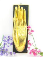 Eine goldene linke XL Hand Buddha´s aus Echtholz – Bild 2
