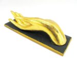 Eine goldene linke XL Hand Buddha´s aus Echtholz – Bild 8