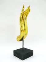 Goldene rechte und linke XL Hand Buddha´s aus Echtholz – Bild 14