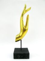 Goldene rechte und linke XL Hand Buddha´s aus Echtholz – Bild 15