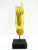 Goldene rechte und linke XL Hand Buddha´s aus Echtholz – Bild 16