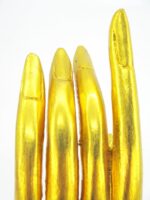 Eine goldene linke XXL Hand Buddha´s aus Echtholz - Sockel – Bild 8