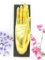 Eine goldene rechte XL Hand Buddha´s aus Echtholz – Bild 2