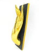 Eine goldene rechte XL Hand Buddha´s aus Echtholz – Bild 5