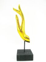 Goldene rechte und linke XL Hand Buddha´s aus Echtholz – Bild 17
