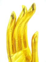 Goldene rechte und linke XL Hand Buddha´s aus Echtholz – Bild 20