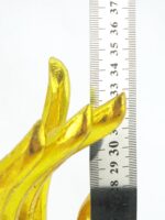 Eine goldene linke XL Hand Buddha´s aus Echtholz - Sockel – Bild 11