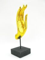 Goldene rechte und linke XL Hand Buddha´s aus Echtholz – Bild 3