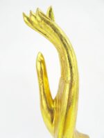 Goldene rechte und linke XL Hand Buddha´s aus Echtholz – Bild 7