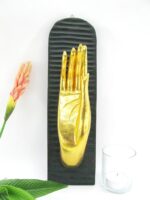 Eine goldene rechte XXL Hand Buddha´s aus Echtholz – Bild 2