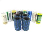 4er Set blaue exclusive Getränkekühler für 0,5L Dosen