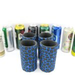 4er Set blaue exclusive Getränkekühler für 0,5L Dosen