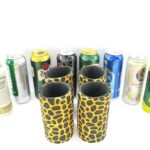 4er Set gelbe exclusive Getränkekühler für 0,5L Dosen
