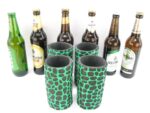 4er Set grüne exclusive Bierflaschenkühler für 0,5L Flaschen
