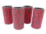 4er Set rote exclusive Bierflaschenkühler für 0,5L Flaschen – Bild 2