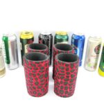 4er Set rote exclusive Getränkekühler für 0,5L Dosen