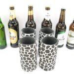 4er Set weiße exclusive Bierflaschenkühler für 0,5L Flaschen
