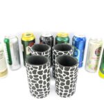 4er Set weiße exclusive Getränkekühler für 0,5L Dosen