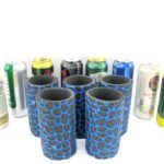 5er Set blaue exclusive Getränkekühler für 0,5L Dosen