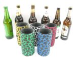 5er Set Bierflaschenkühler für 0,5L Flaschen -Bunte Mischung