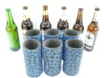4er Set blaue exclusive Bierflaschenkühler für 0,5L Flaschen – Bild 3