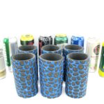 6er Set blaue exclusive Getränkekühler für 0,5L Dosen