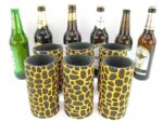 6er Set gelbe exclusive Bierflaschenkühler für 0,5L Flaschen