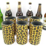 6er Set gelbe exclusive Bierflaschenkühler für 0,5L Flaschen