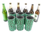 6er Set grüne exclusive Bierflaschenkühler für 0,5L Flaschen