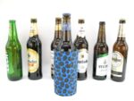 4er Set blaue exclusive Bierflaschenkühler für 0,5L Flaschen – Bild 5
