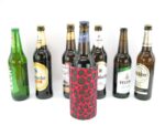 4er Set rote exclusive Bierflaschenkühler für 0,5L Flaschen – Bild 4